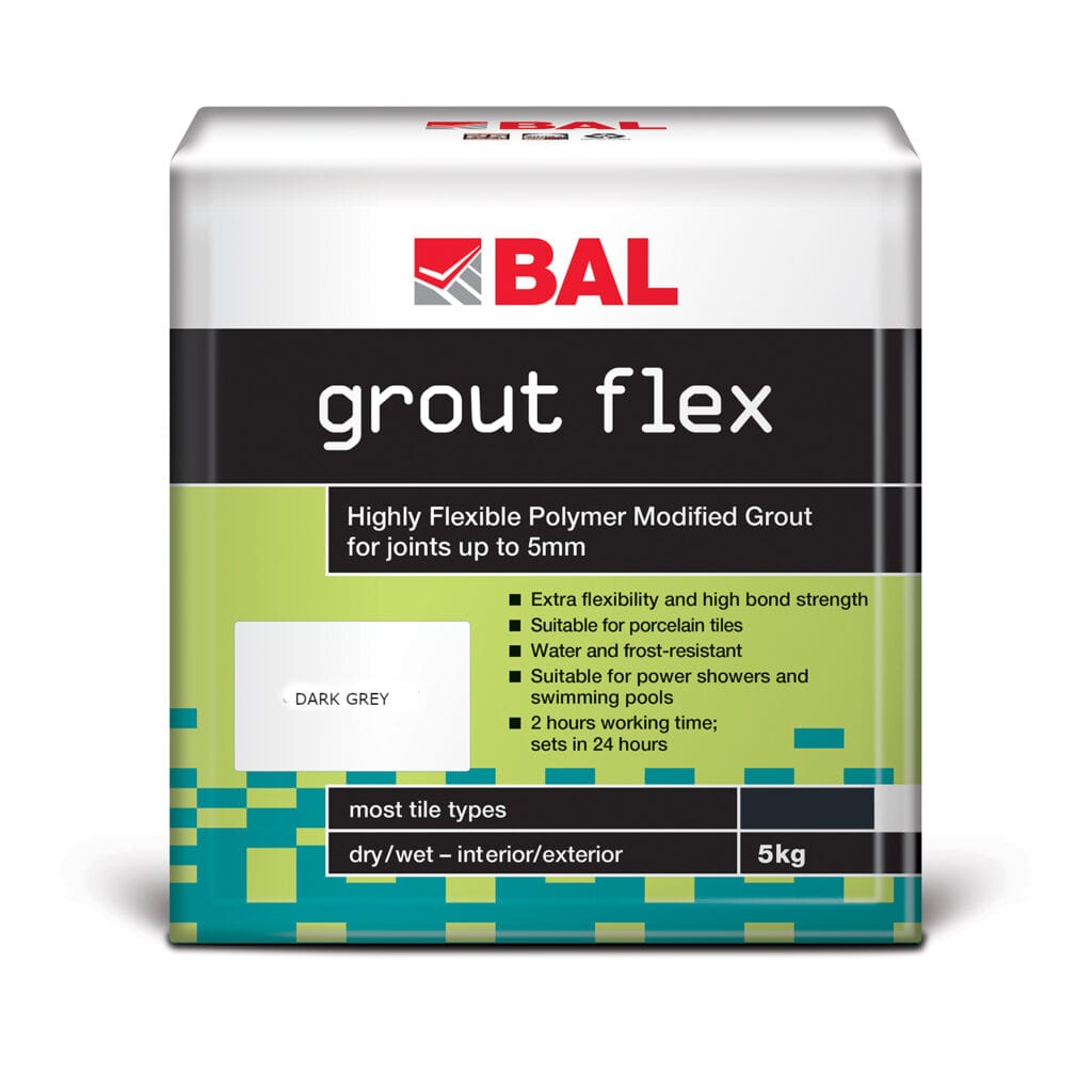 BAL-Grout-Flex-5kg-Dark-Grey - Sealant Supplies Ltd BAL Grout Flex Wide Joint - Sealant Supplies Ltd