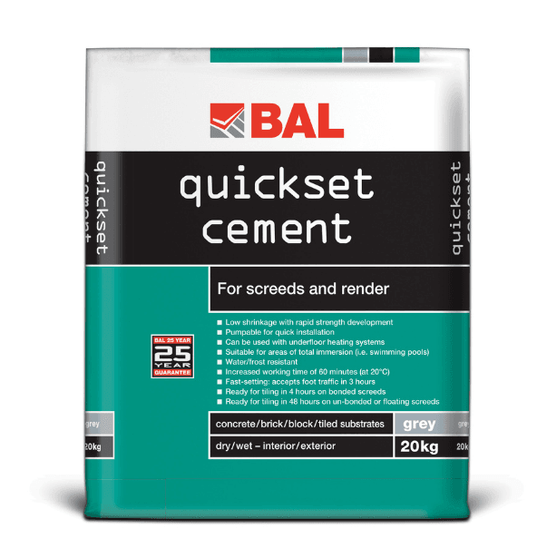quikc set cement grey - Sealant Supplies Ltd BAL Rapid Mat Red 30m - Sealant Supplies Ltd