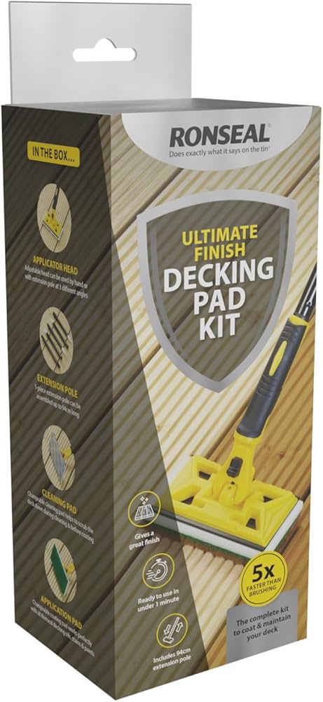 Ronseal Finish Decking Pad Kit - Sealant Supplies Ltd Ronseal Finish Decking Pad Kit Ronseal Ultimate Protection Decking Stain - Sealant Supplies Ltd