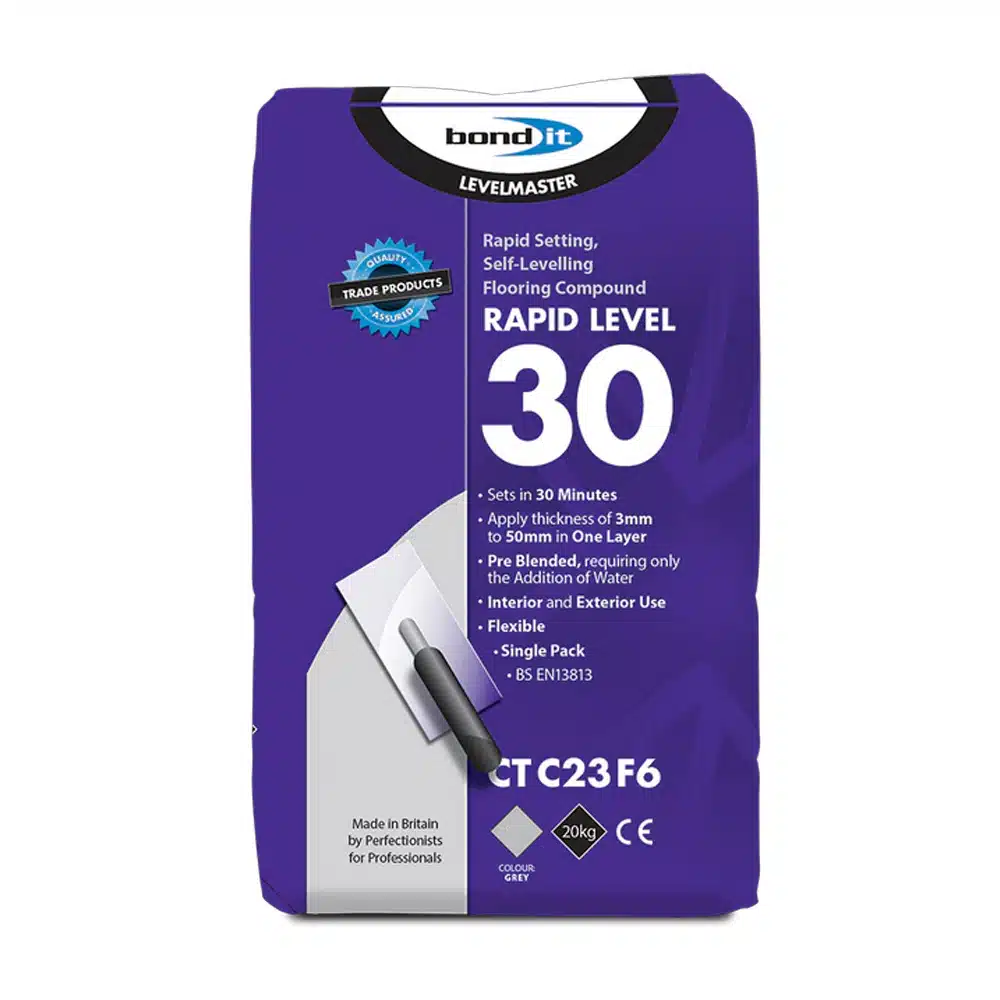  Bond It Rapid Level 30 | Fast Setting Floor Levelling Compound Guide - Sealant Supplies Ltd