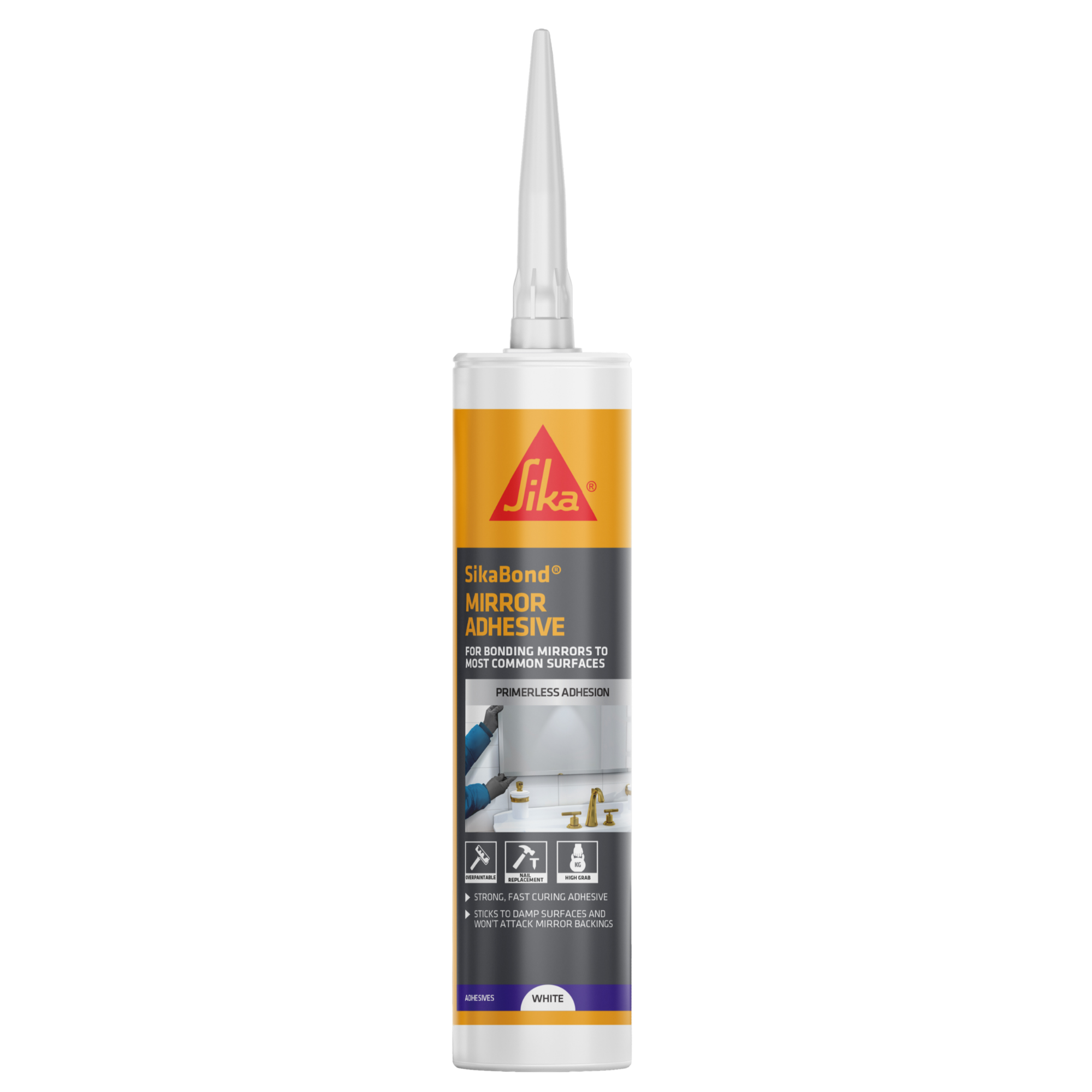  SikaBond Mirror Adhesive White 290ml - Sealant Supplies Ltd
